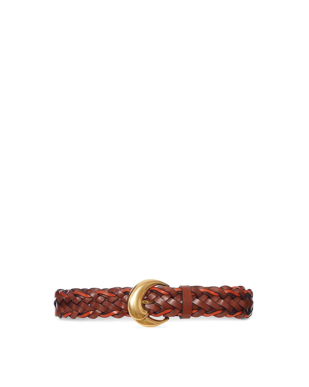Etro White Woven Leather Belt With Buckle