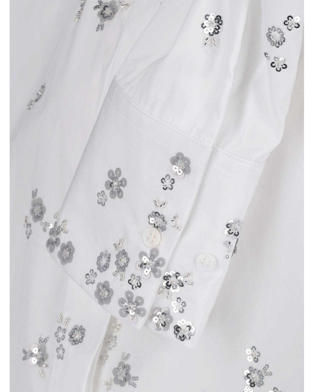 Ermanno Scervino White Sequin Application Shirt
