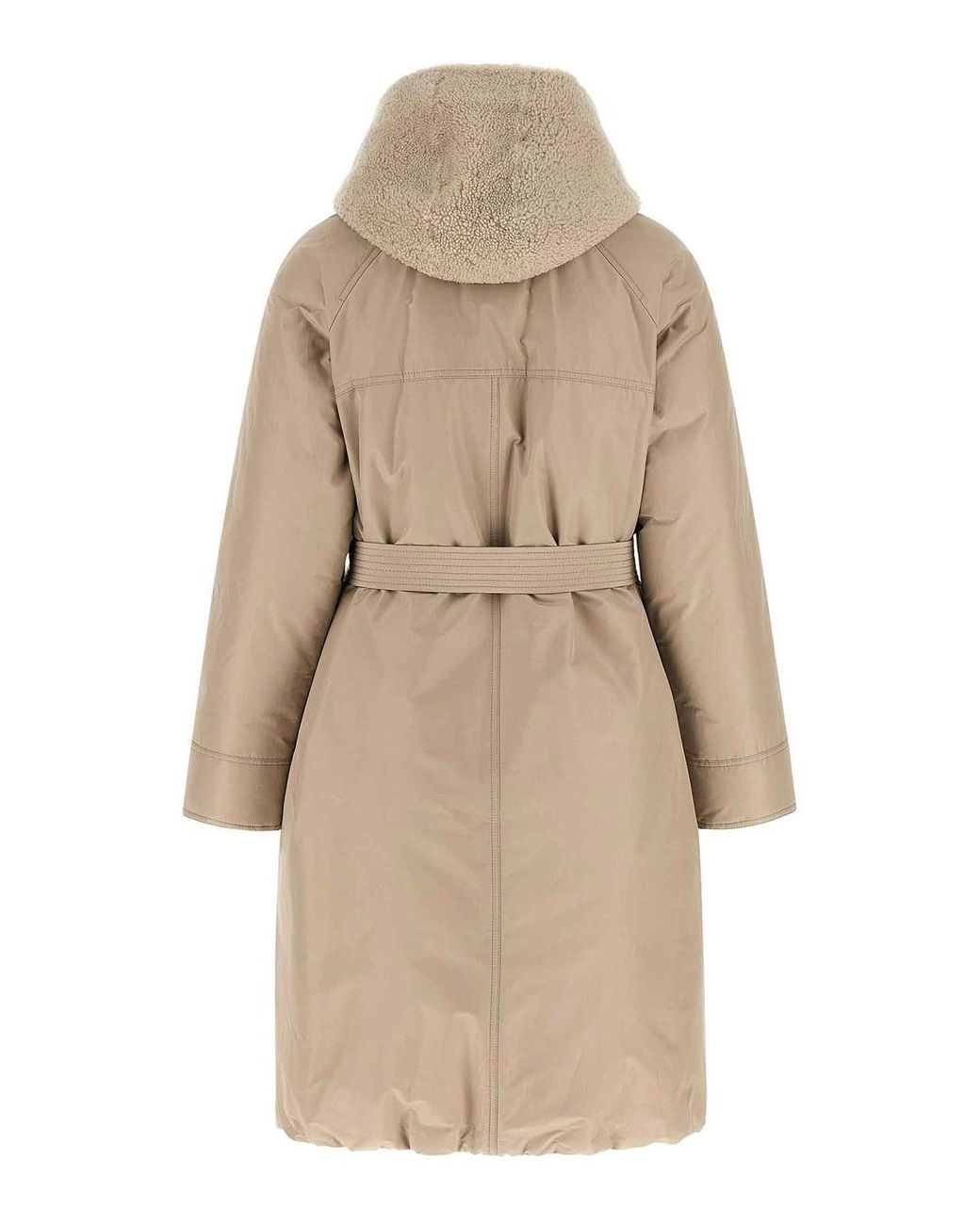 Brunello Cucinelli Natural Long Puffer Jacket