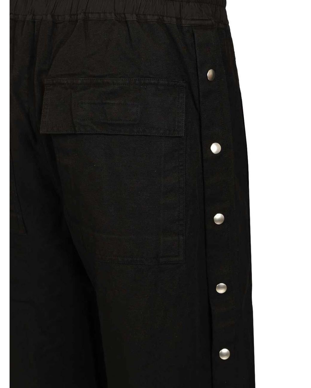 Rick Owens Black Wide Pusher Pants for men