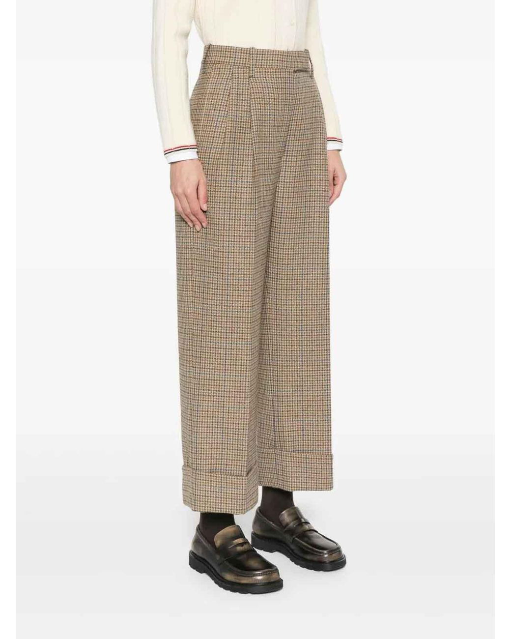 Thom Browne Gray High Waisted Double Pleat Trouser