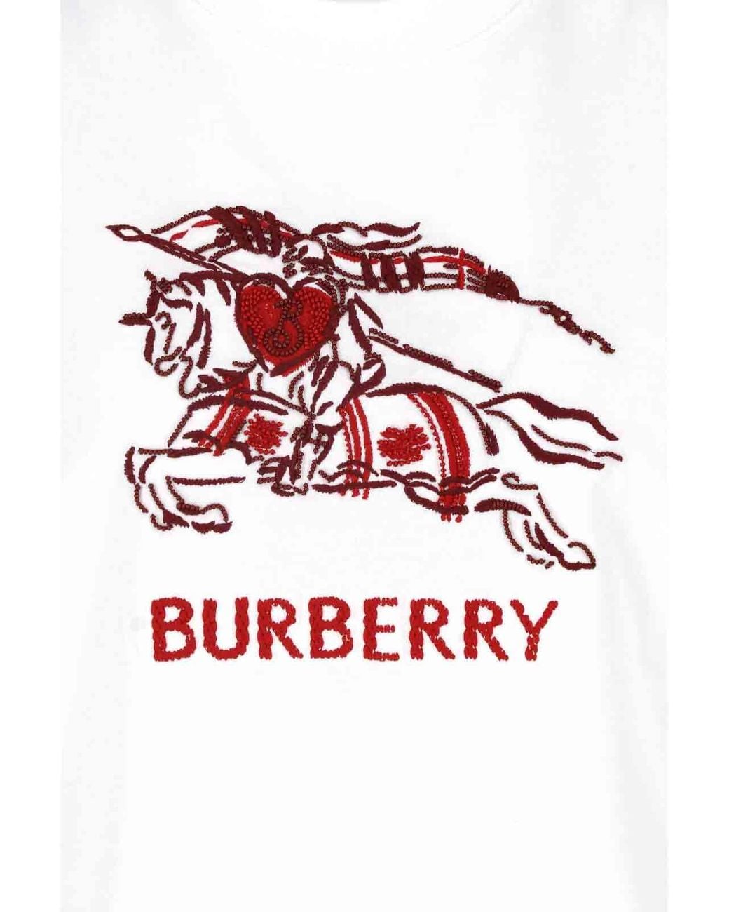 Burberry White Heart Knight T-Shirt