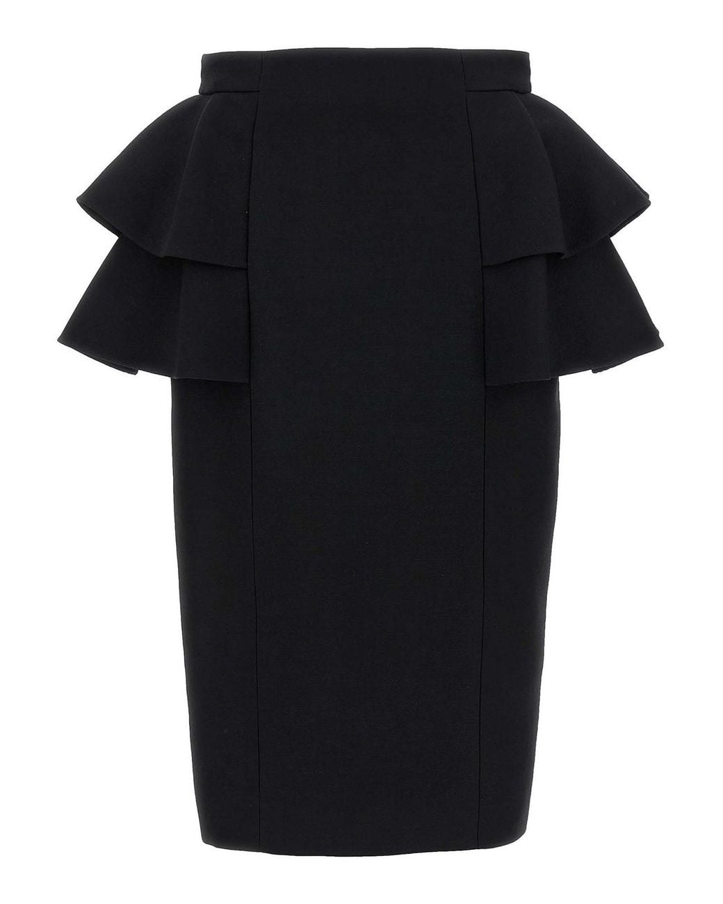 Valentino Garavani Black Crepe Couture Skirt