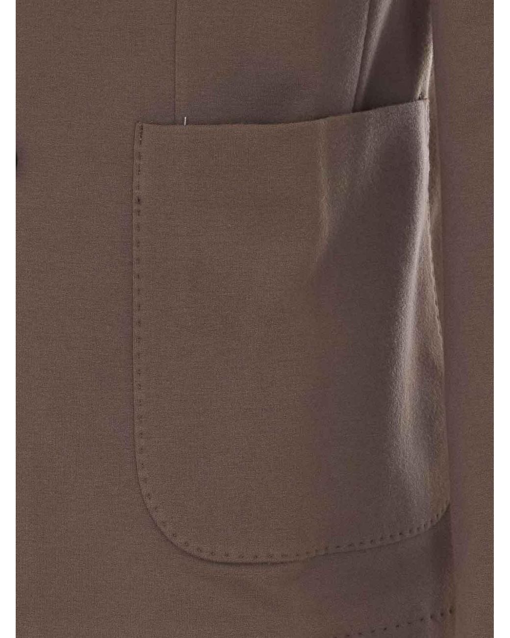 Circolo 1901 Brown Double-Breasted Light Fleece Blazer for men