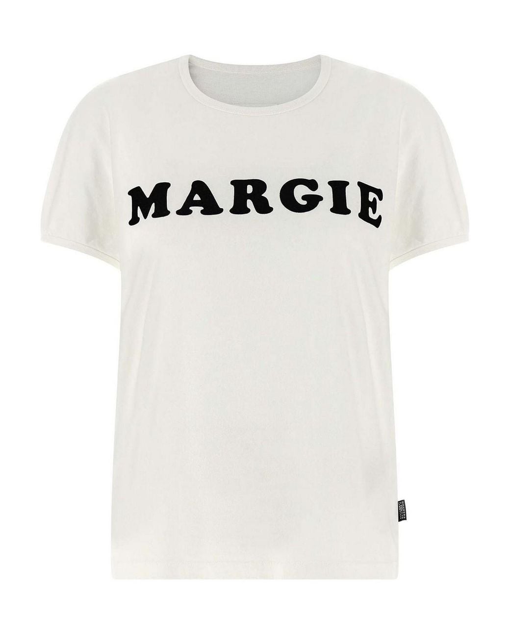 MM6 by Maison Margiela White Arc Print T-Shirt