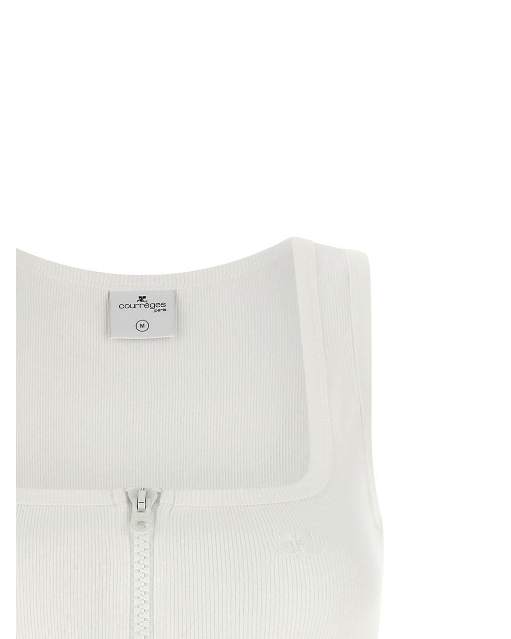 Courreges White Top With Front Zip