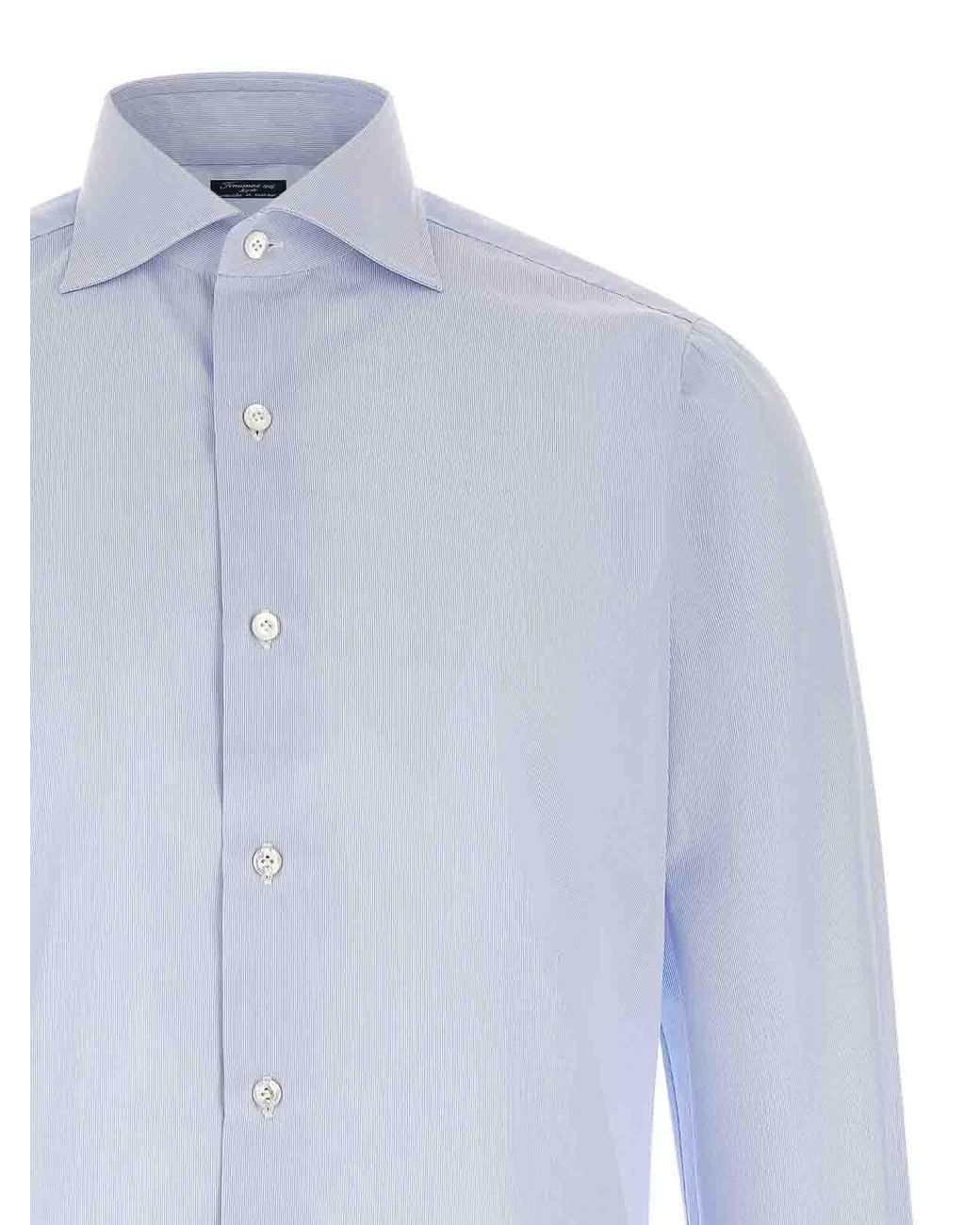 Finamore 1925 Blue Napoli Shirt for men
