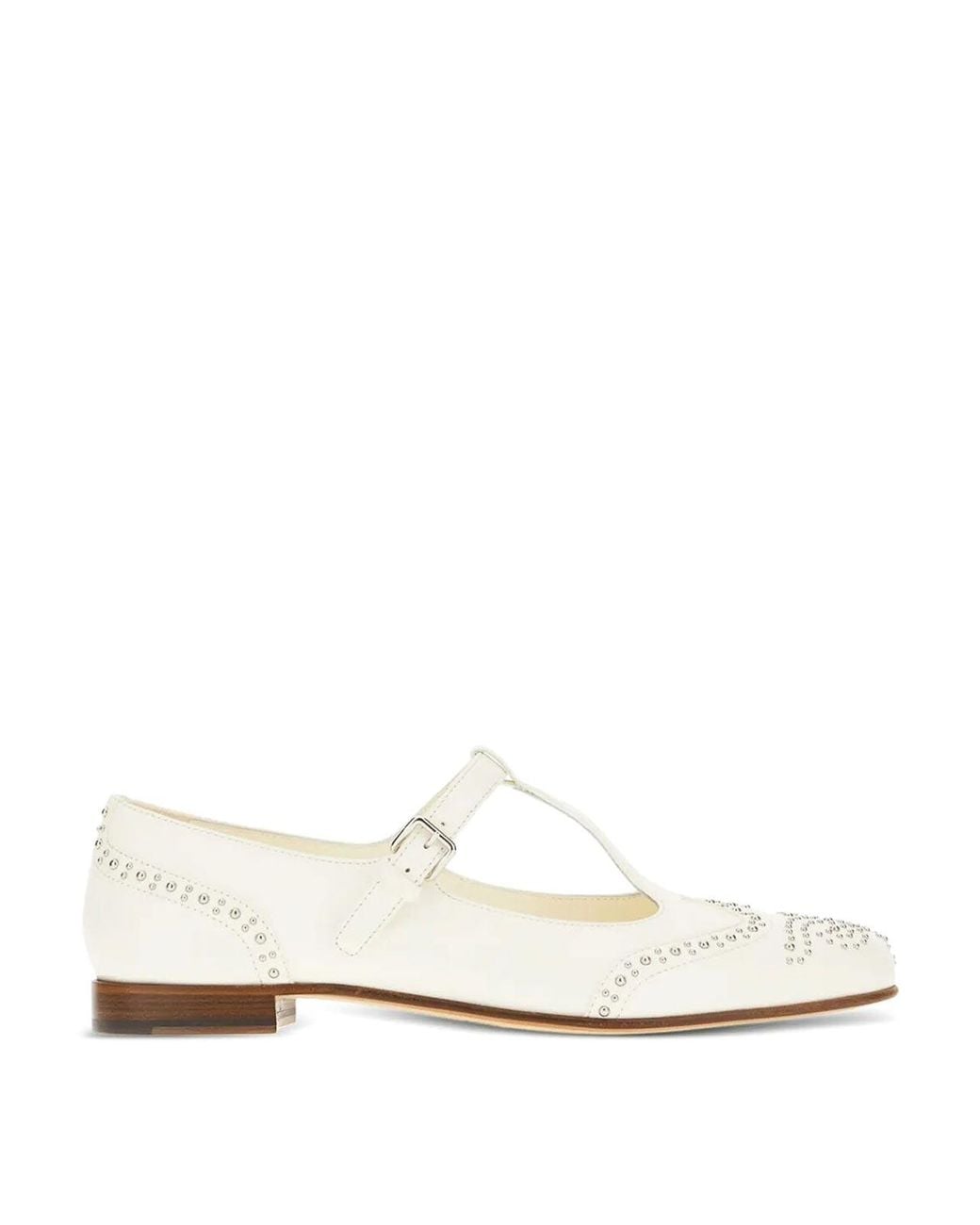 Church's White Opal Met Nappa Mary Jane Ballet Flat