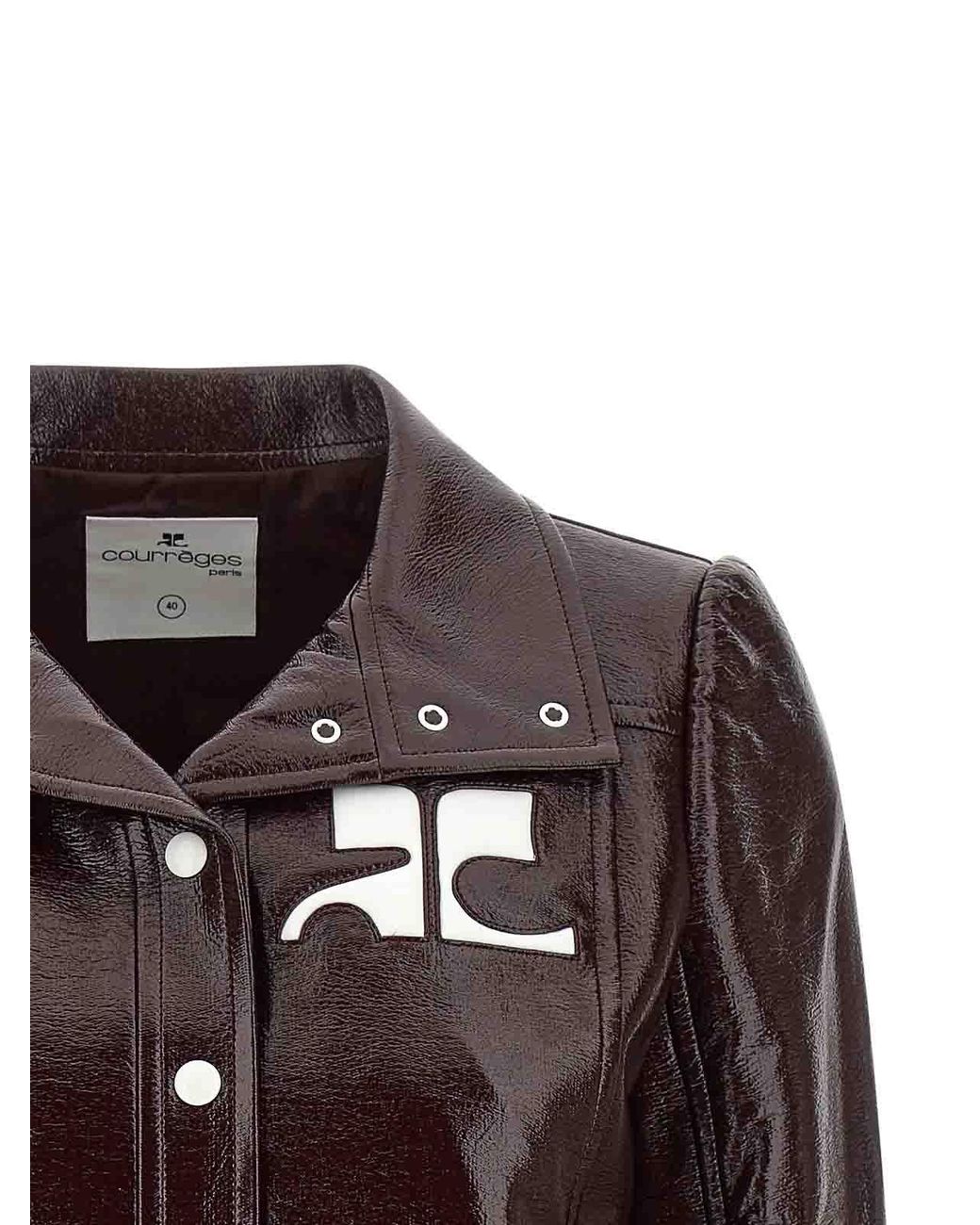 Courreges Black Reedition Vinyl' Jacket