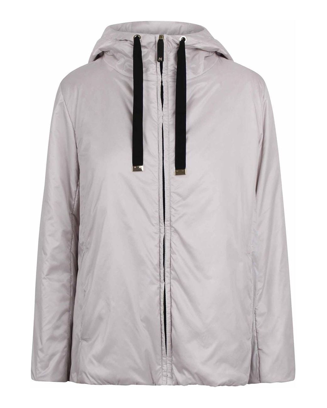 Max Mara Gray Hooded Padded Jacket