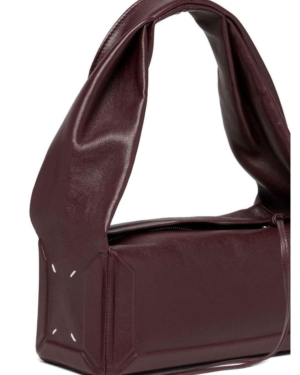 Maison Margiela Purple Leather Shoulder Bag