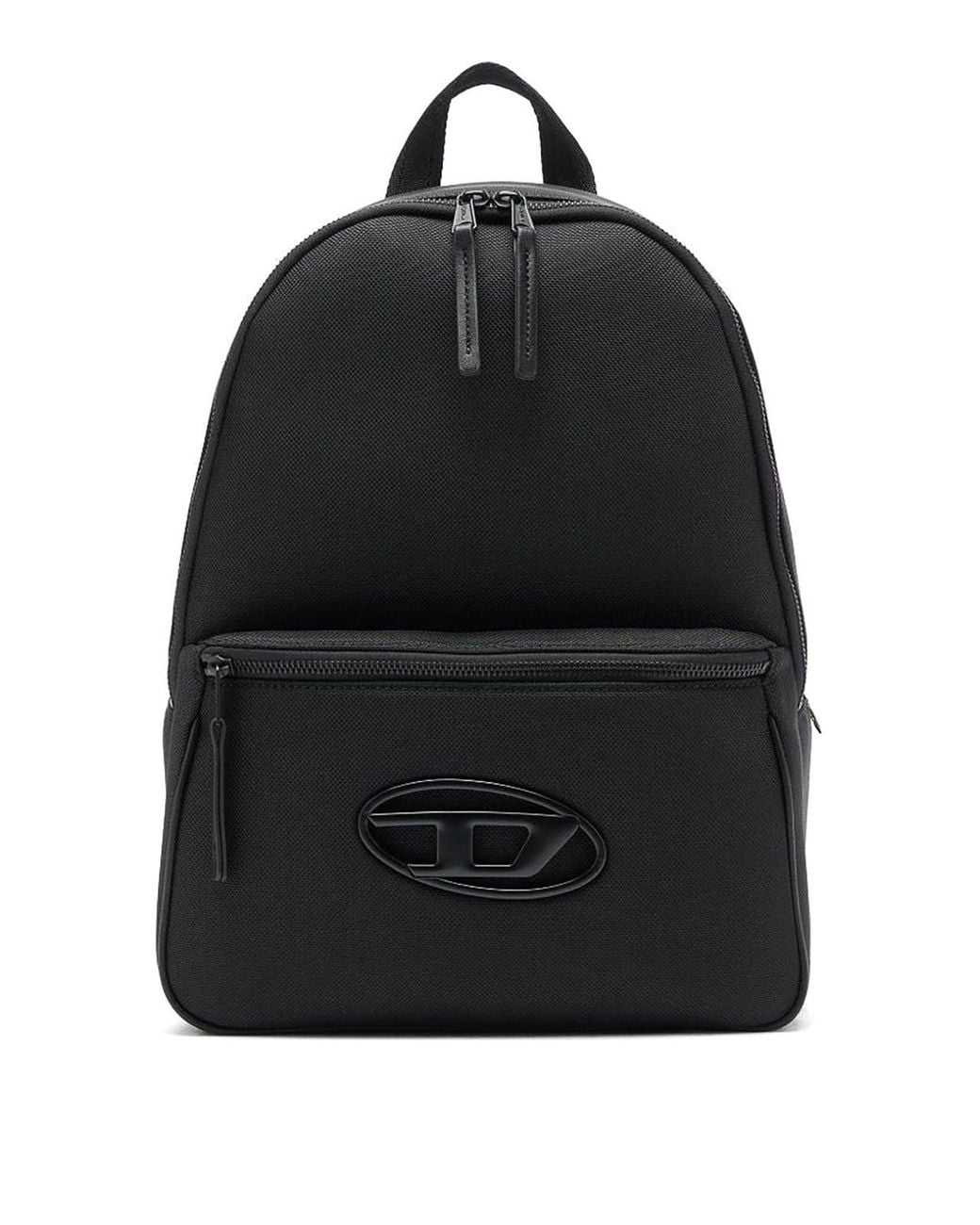 DIESEL Black Backpack With Front Pocket for men