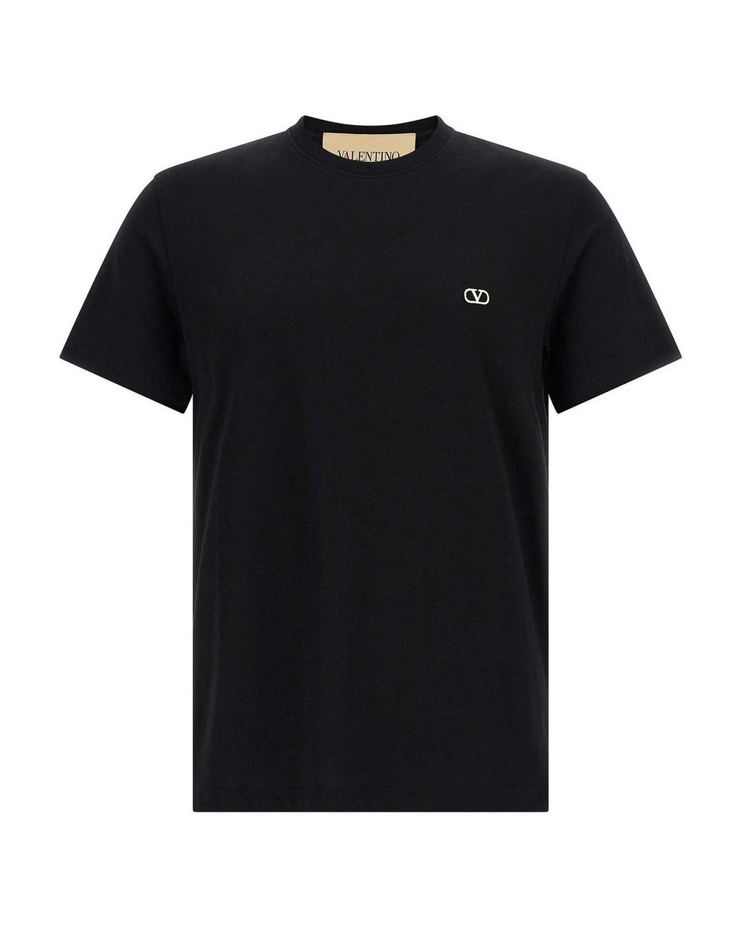 Valentino Garavani Black 'Vlogo' Embroidery T-Shirt for men