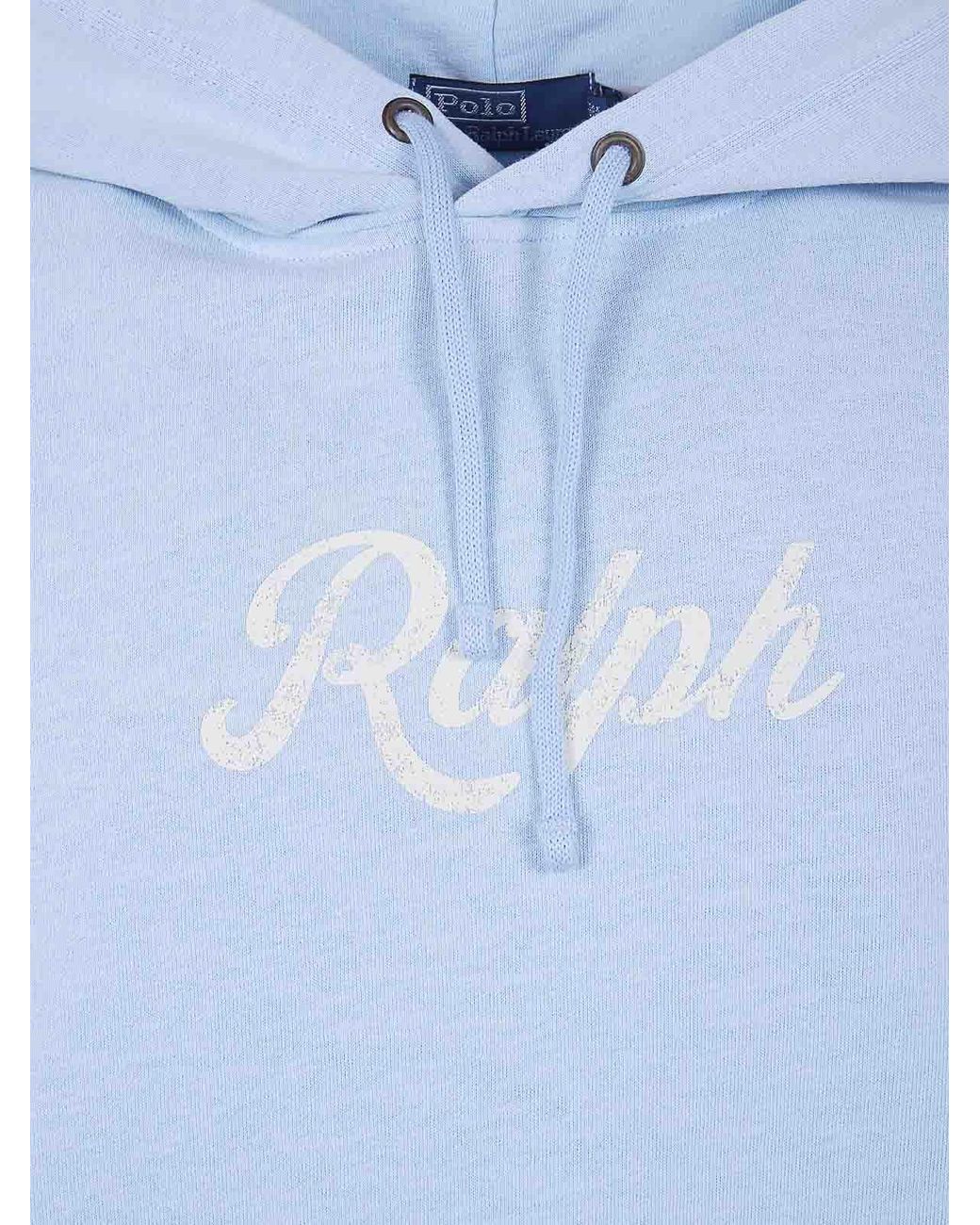 Polo Ralph Lauren Blue Hooded Long Sleeves Sweatshirt for men
