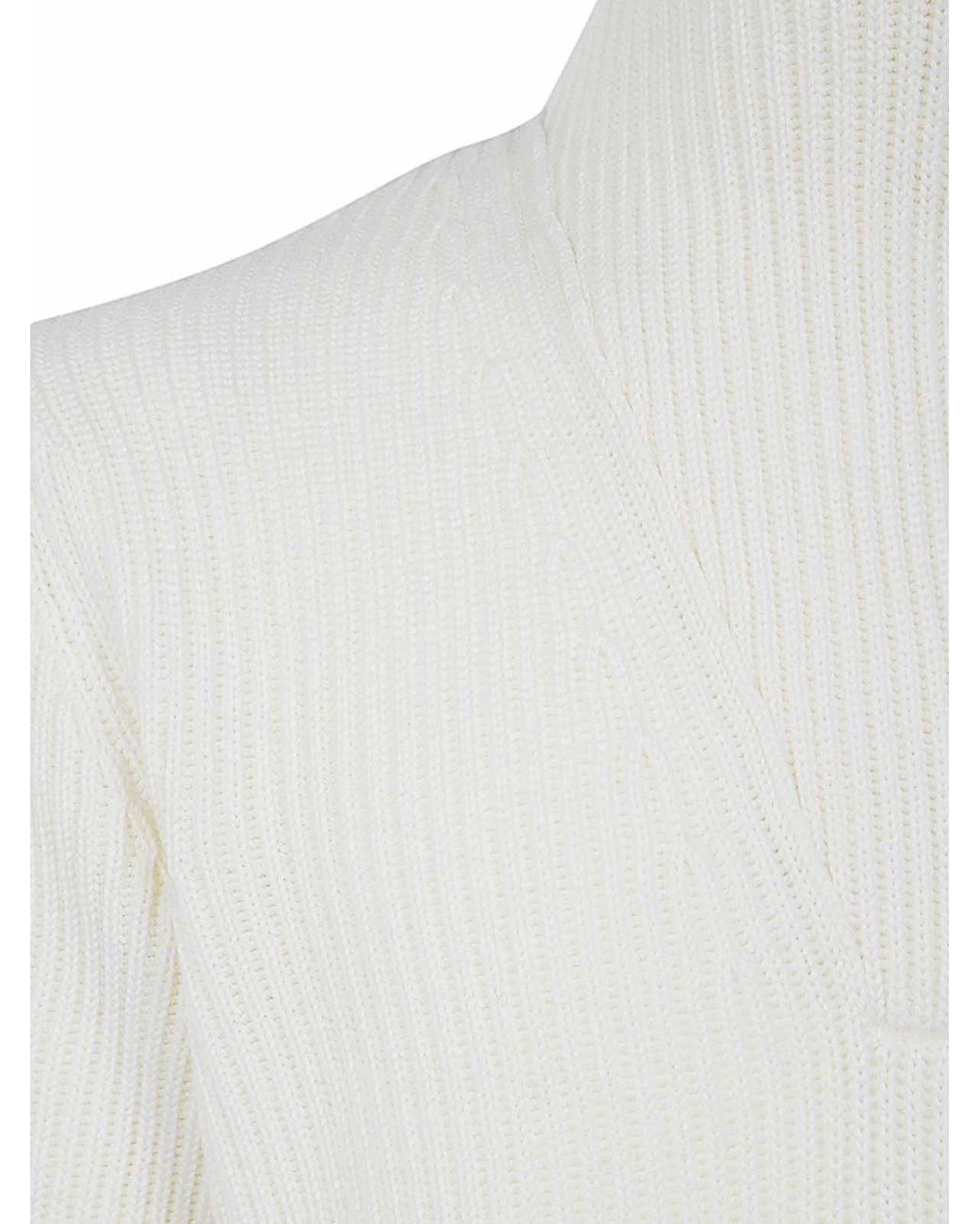 FILIPPO DE LAURENTIIS White Long Sleeves Half Zip for men