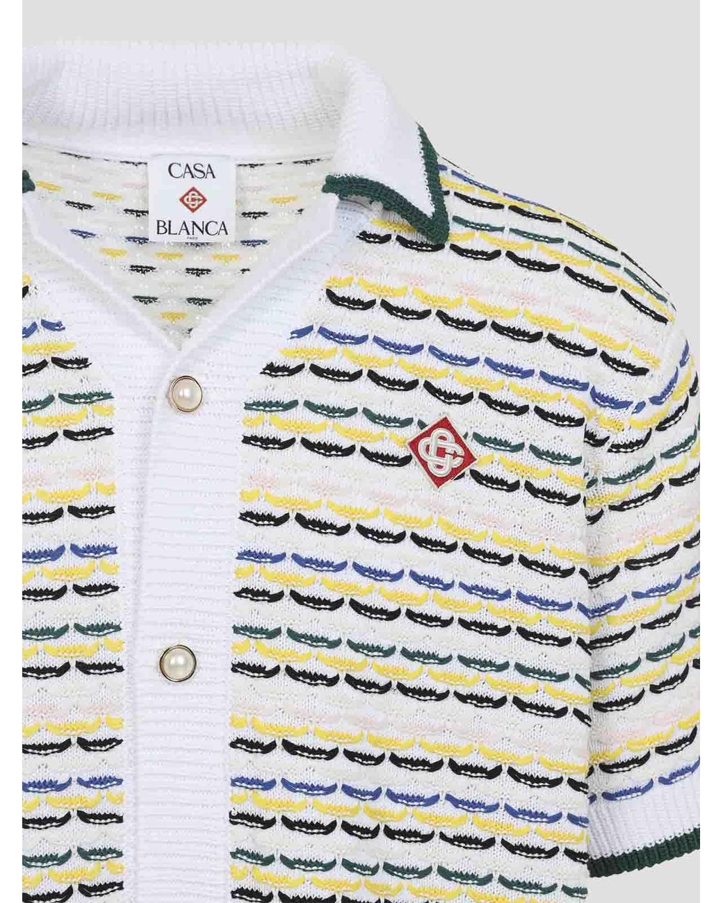 Casablanca White Tuck Stitch Shirt for men