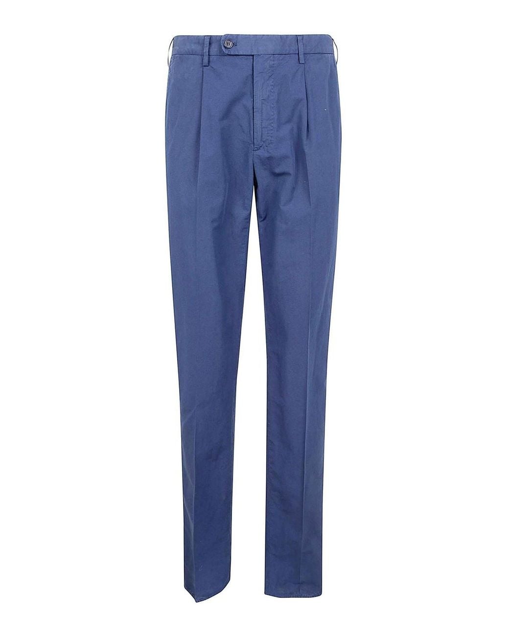 Incotex Blue Coulisse Chino Trousers for men
