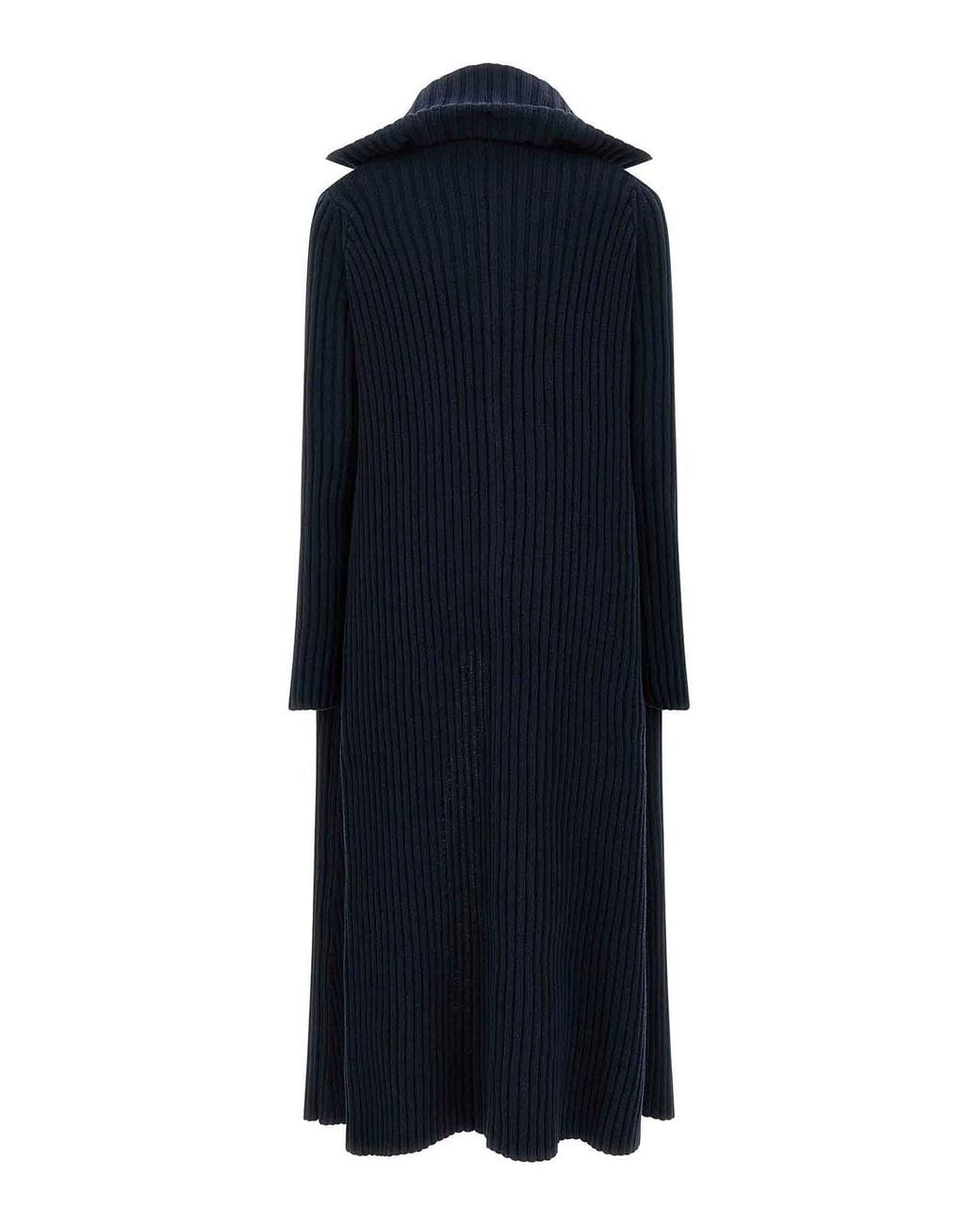 Balenciaga Blue Ribbed Cardigan