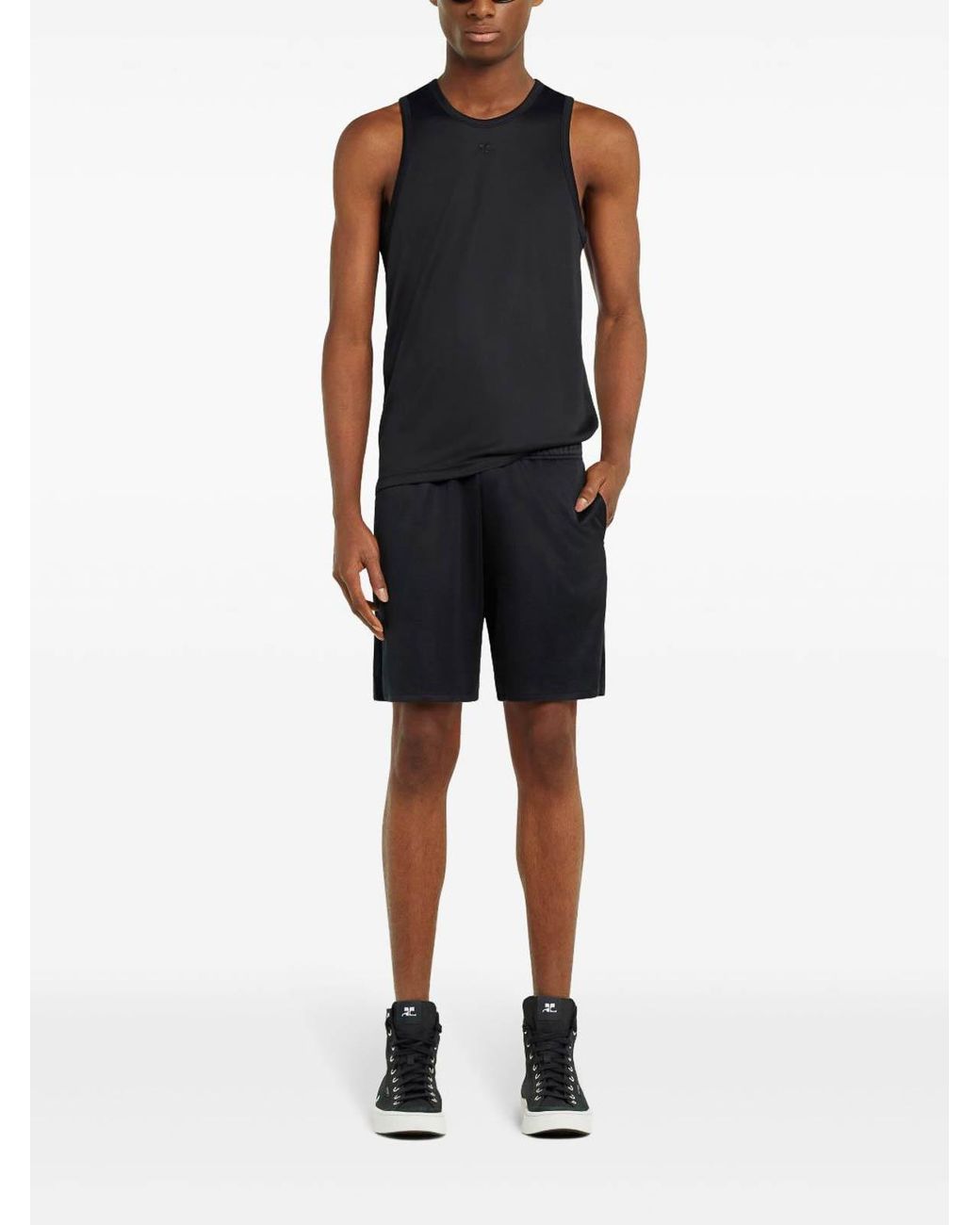 Courreges Blue Crew Neck T-Shirt for men