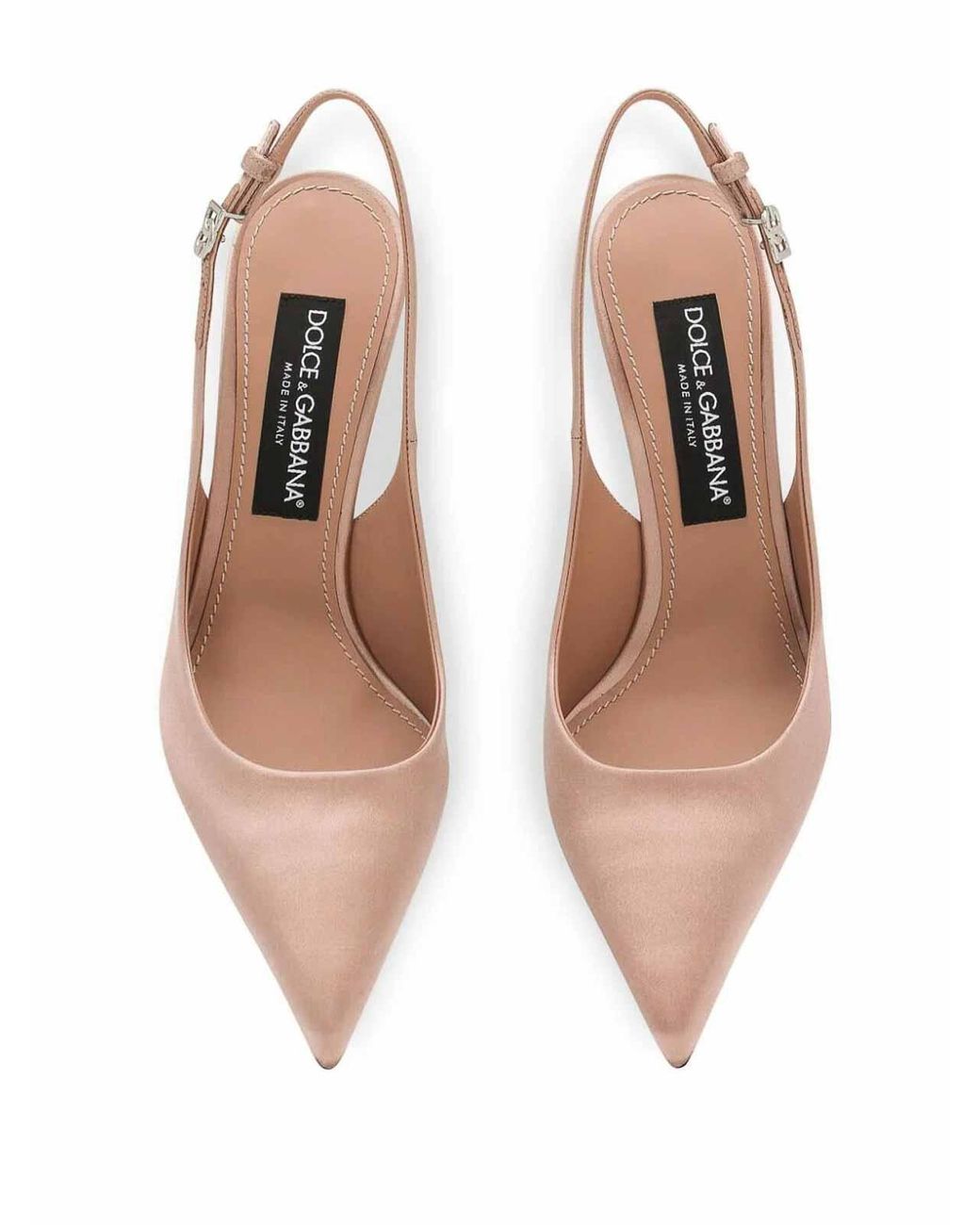 Dolce & Gabbana White Satin Slingback