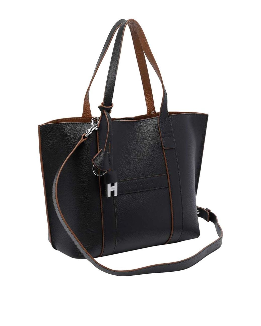 Hogan Black Small Address Shopping Bag