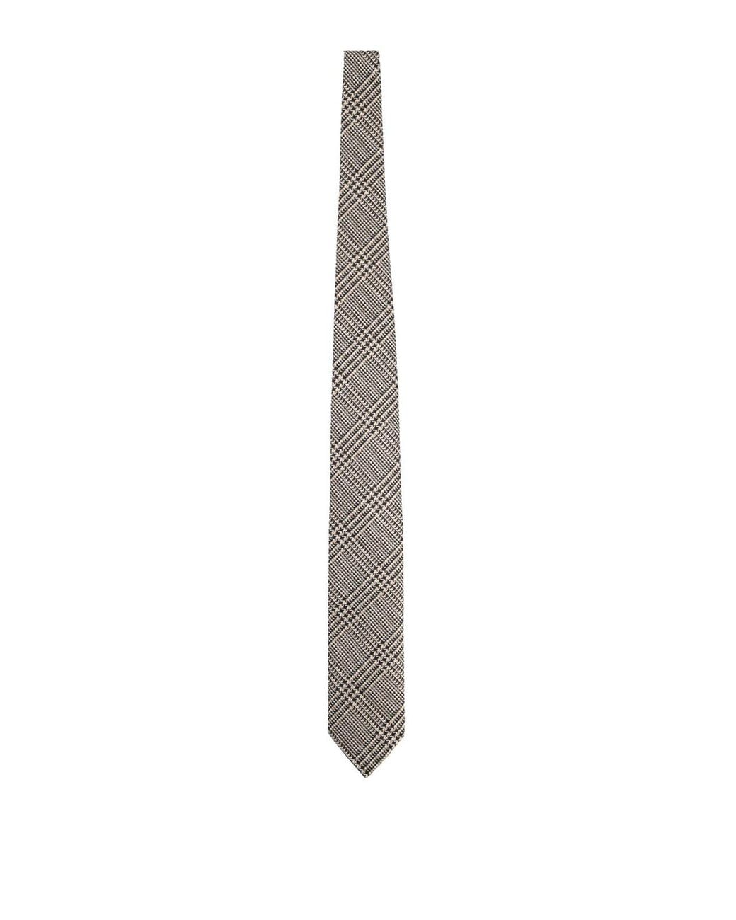 Tom Ford White Printed Silk Tie for men