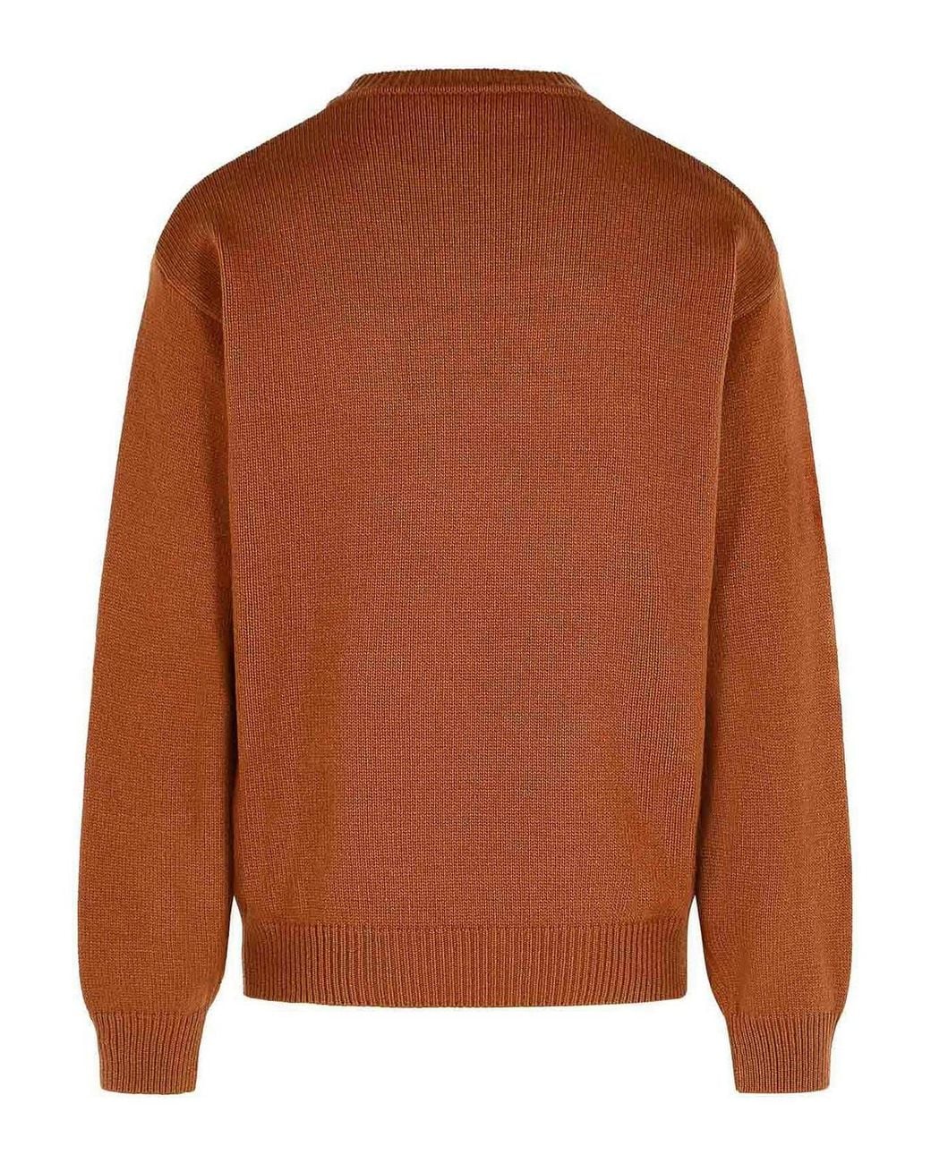 Marni Brown Virgin Wool Sweater for men