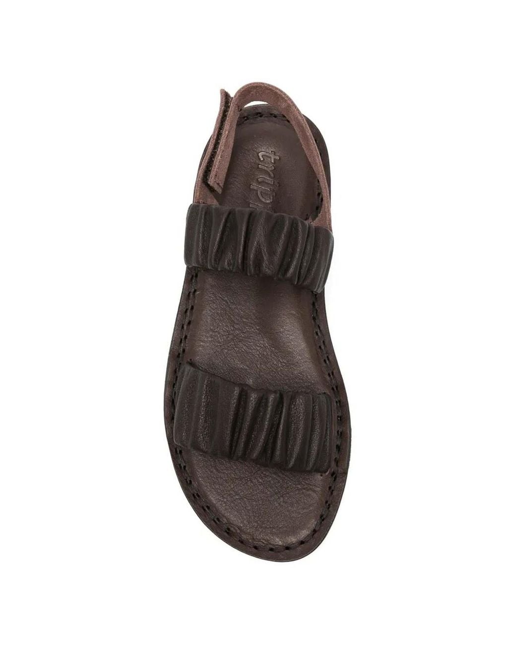 Trippen Black Pacific Flat Sandals