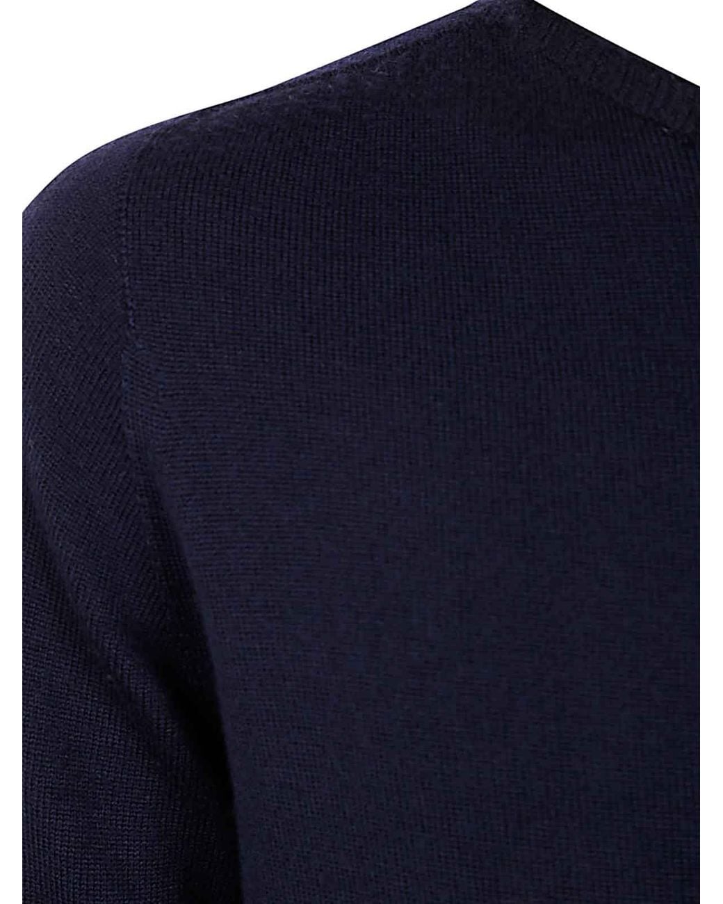 MD75 Blue Round Neck Merinos Sweater for men