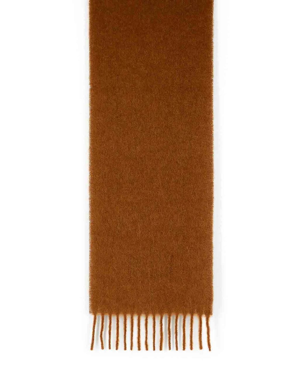 Marni Brown Brushed Alpaca Blend Scarf With Fringes for men