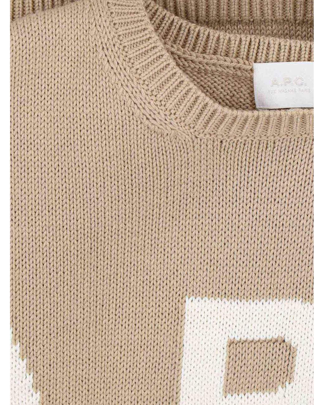 Pull Col Rond A.P.C. pour homme en coloris Natural