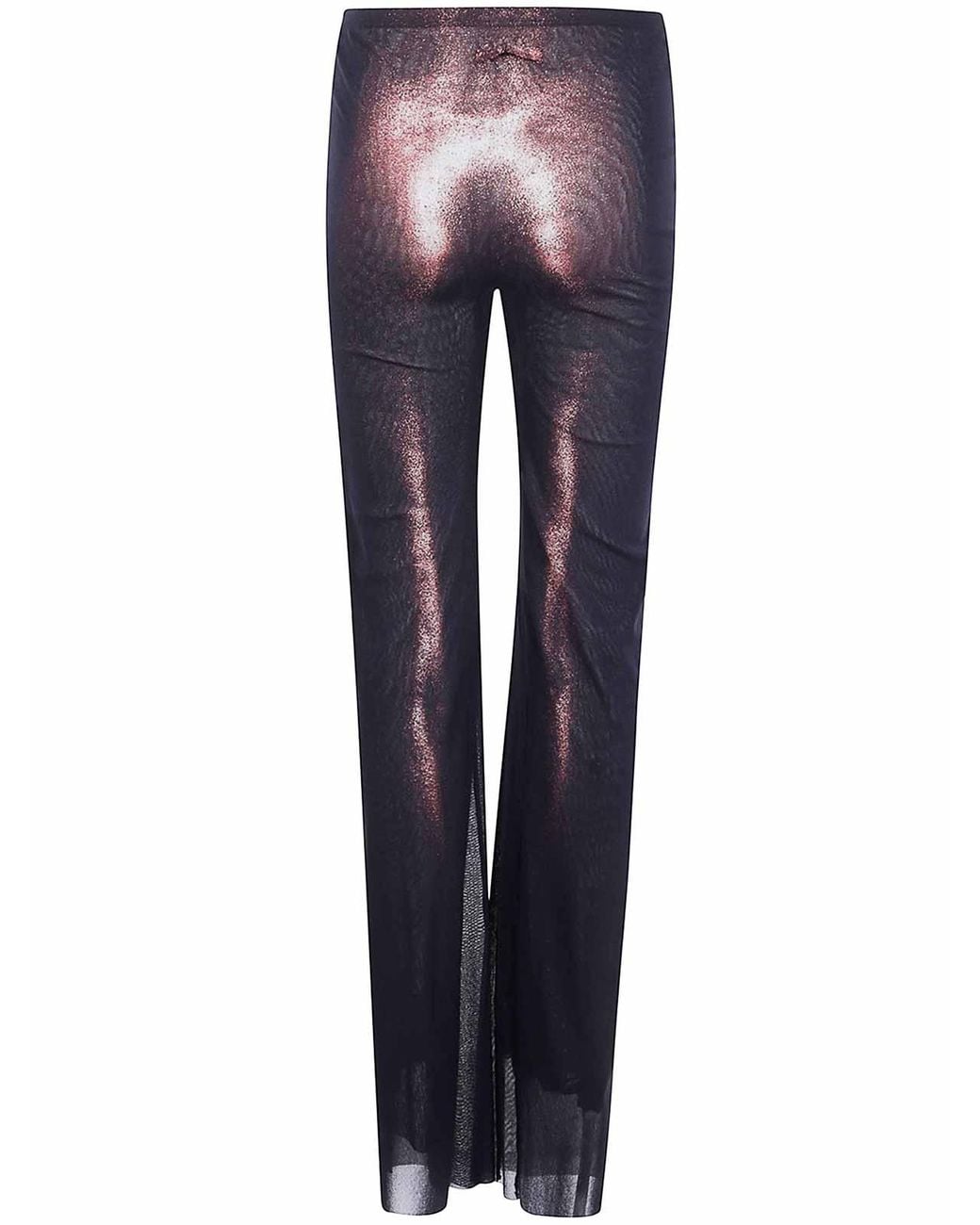 Jean Paul Gaultier Blue Mesh Straight Trouser Printed Body Dust