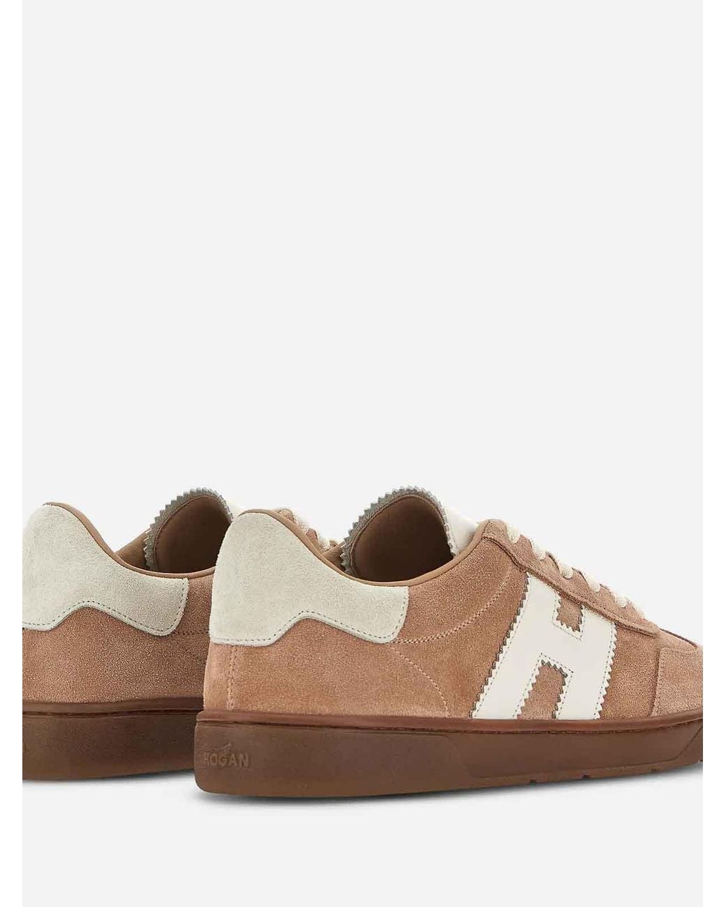 Hogan Brown Cool H Calfskin Sneakers