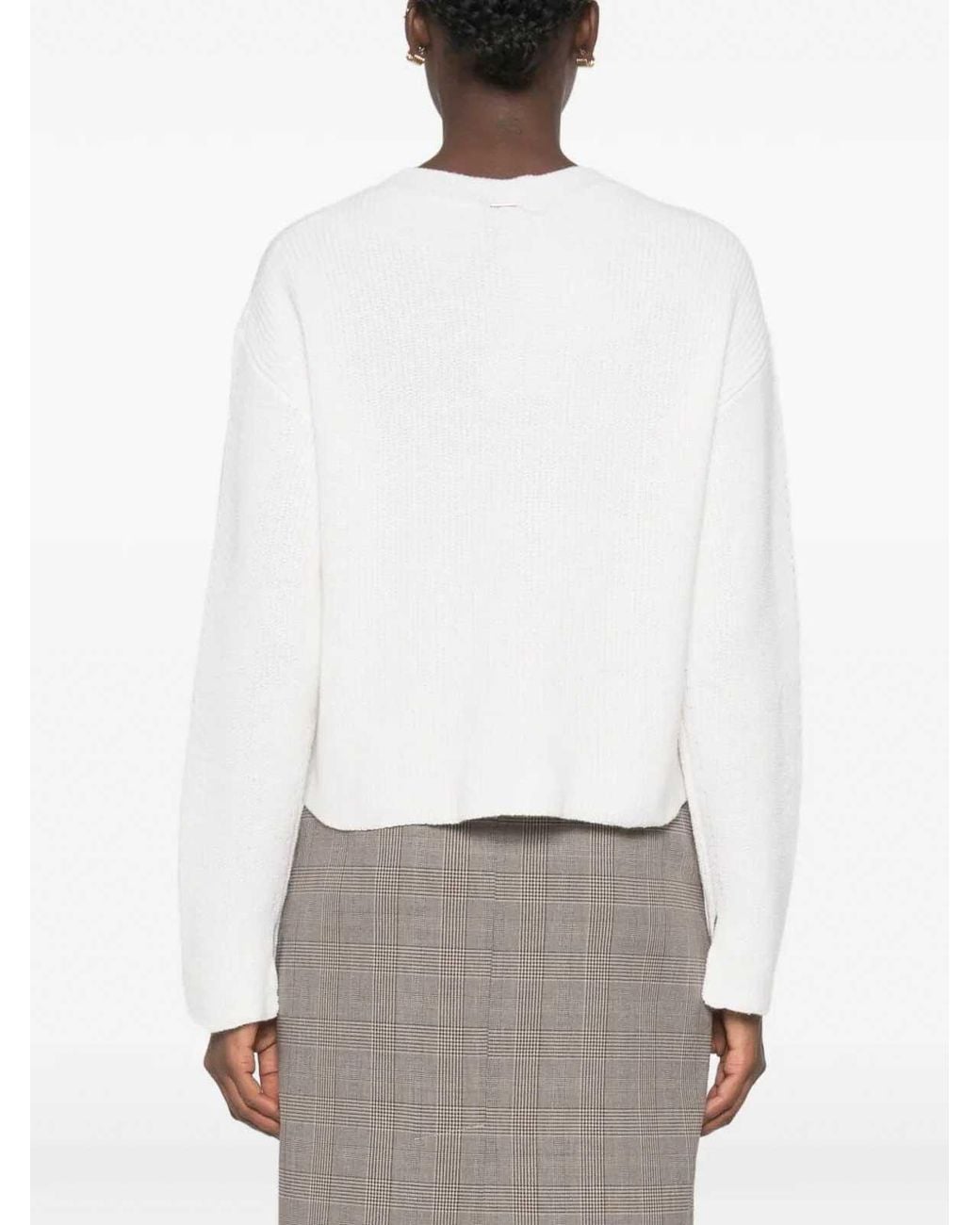 Twinset White Round Neck Sweater