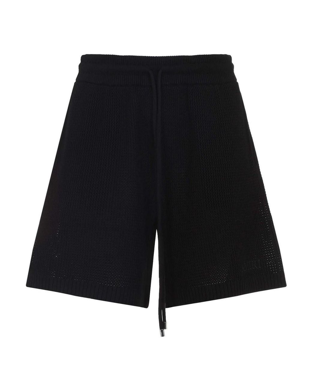 Amiri Black Crochet Mesh Short for men