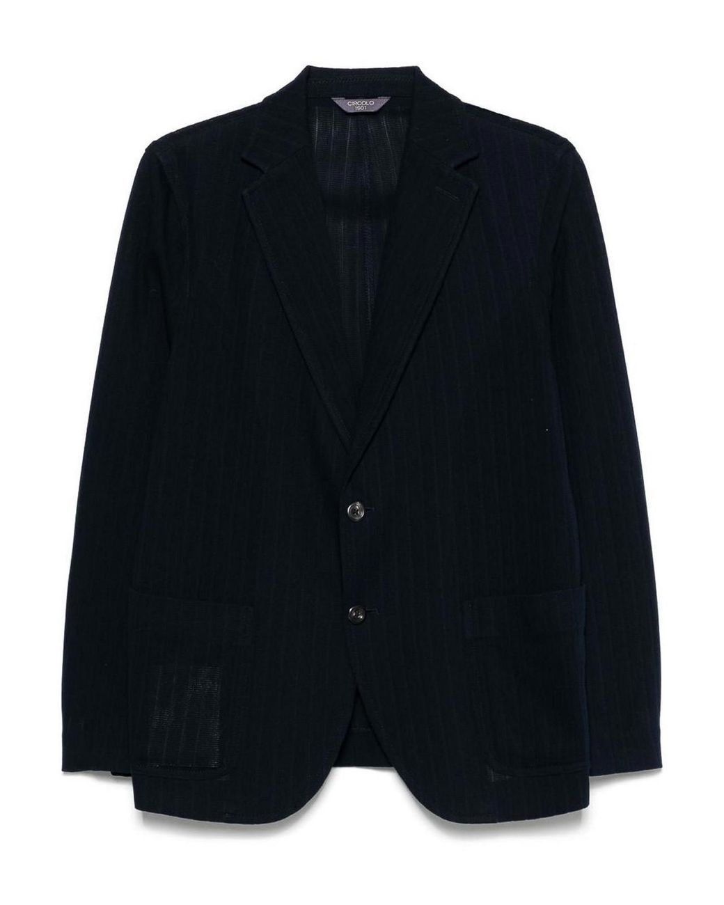 Circolo 1901 Blue Cotton Single-Breasted Jacket for men