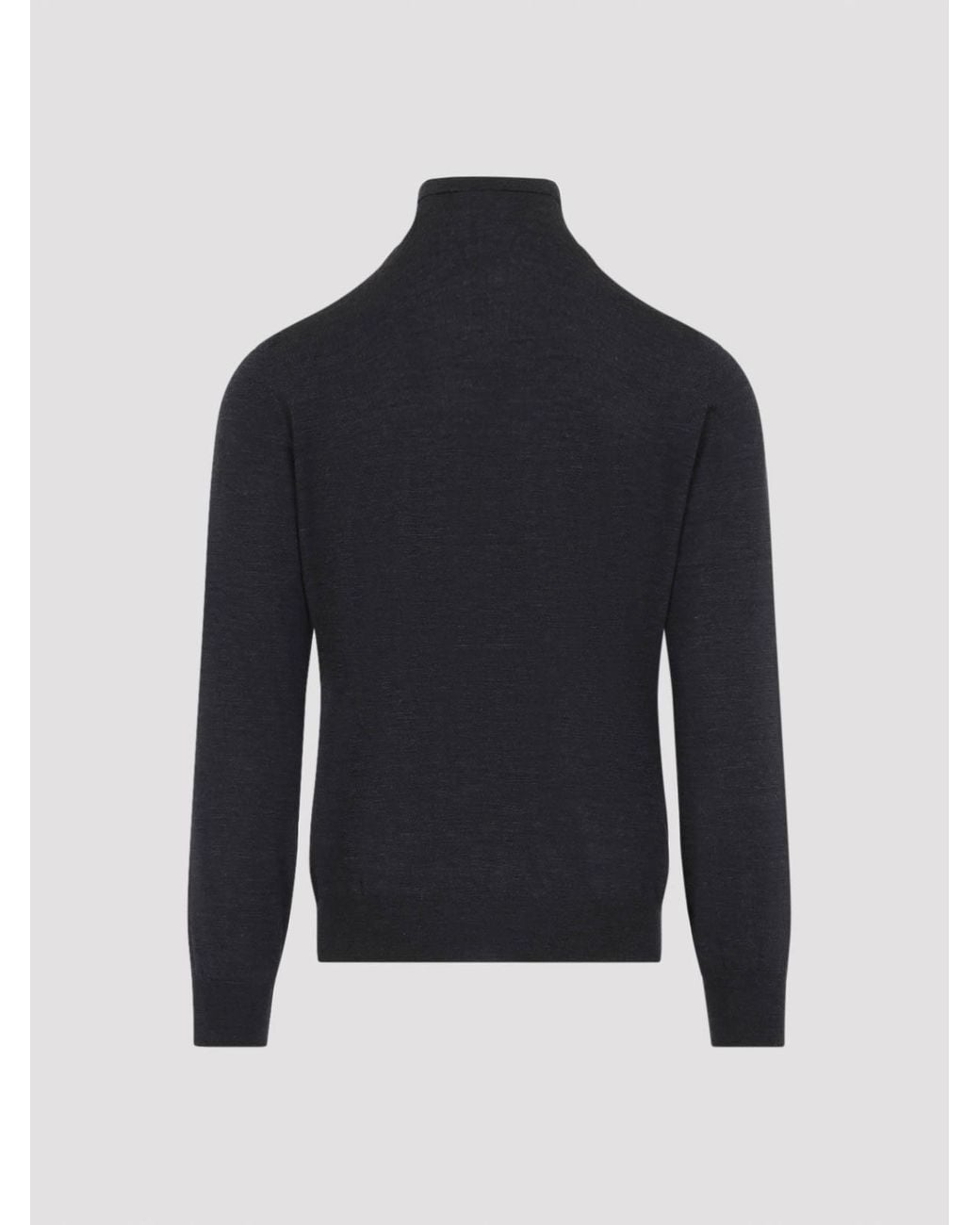 Brunello Cucinelli Blue Brunelli Cucinelli Wool Cashmere Turtleneck for men
