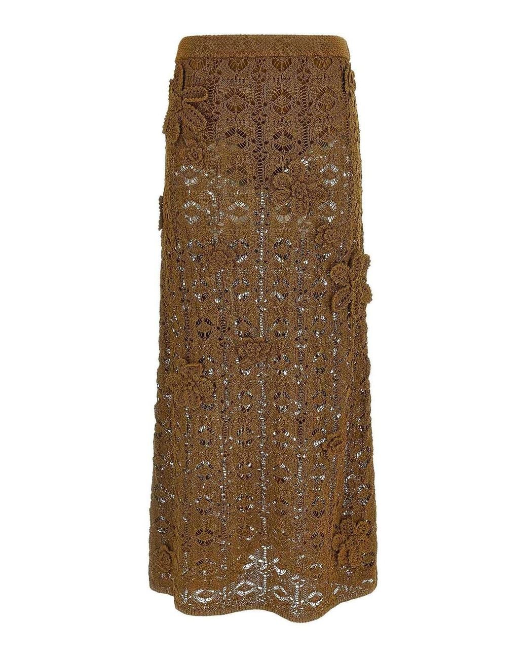 Pinko Brown Anthemis Skirt