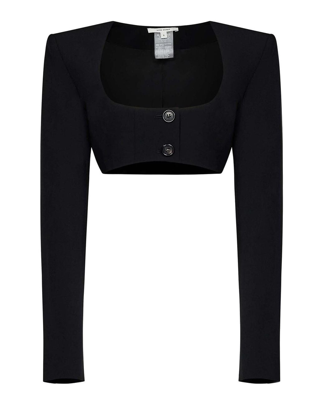 Nensi Dojaka Black Cropped Blazer