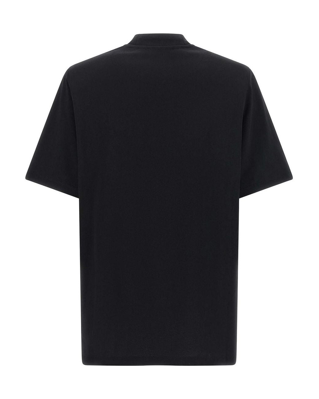 The Attico Black Mock-Neck T-Shirt