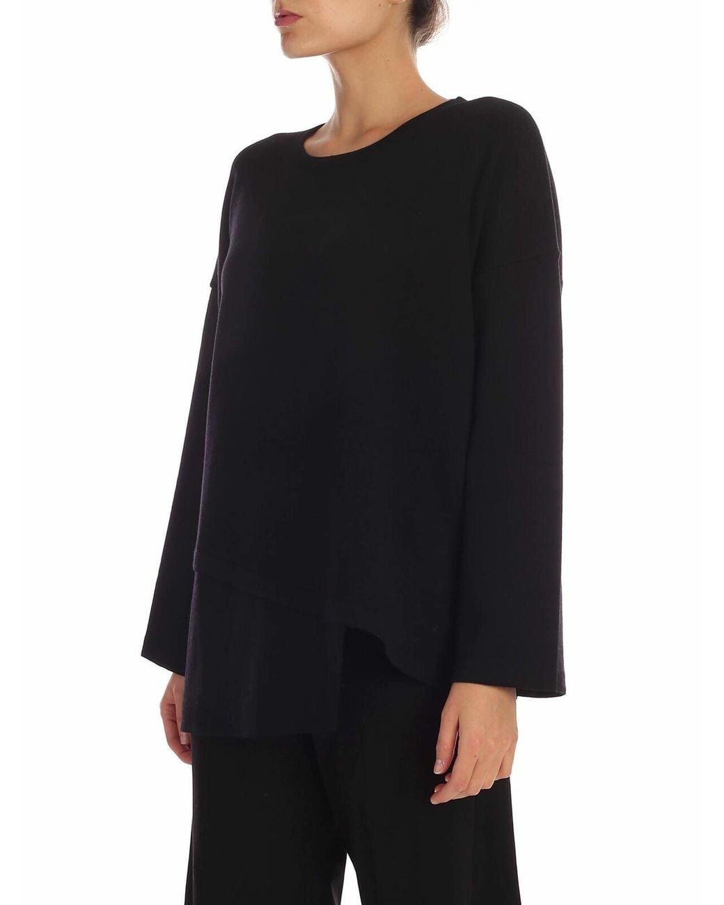 Pullover Oversize di Fuzzi in Black
