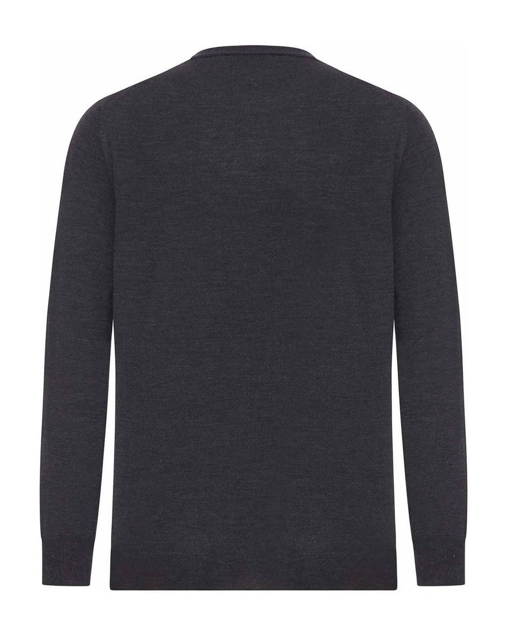 Zanone Blue Melange Effect Wool Sweater for men