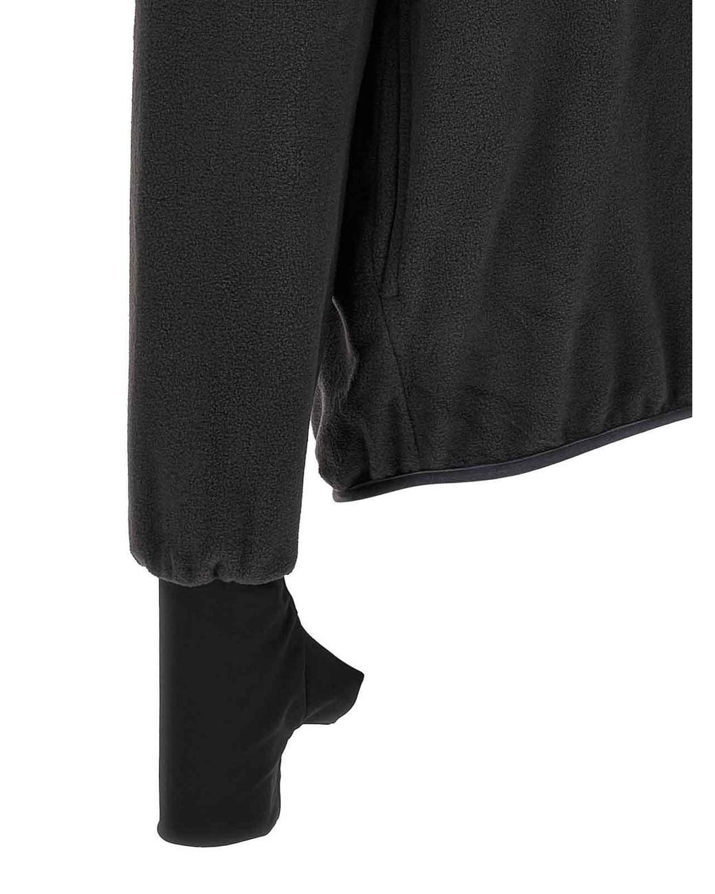 Entire studios Black Shell Fleece Pullover Fleece Sweatshirt for men