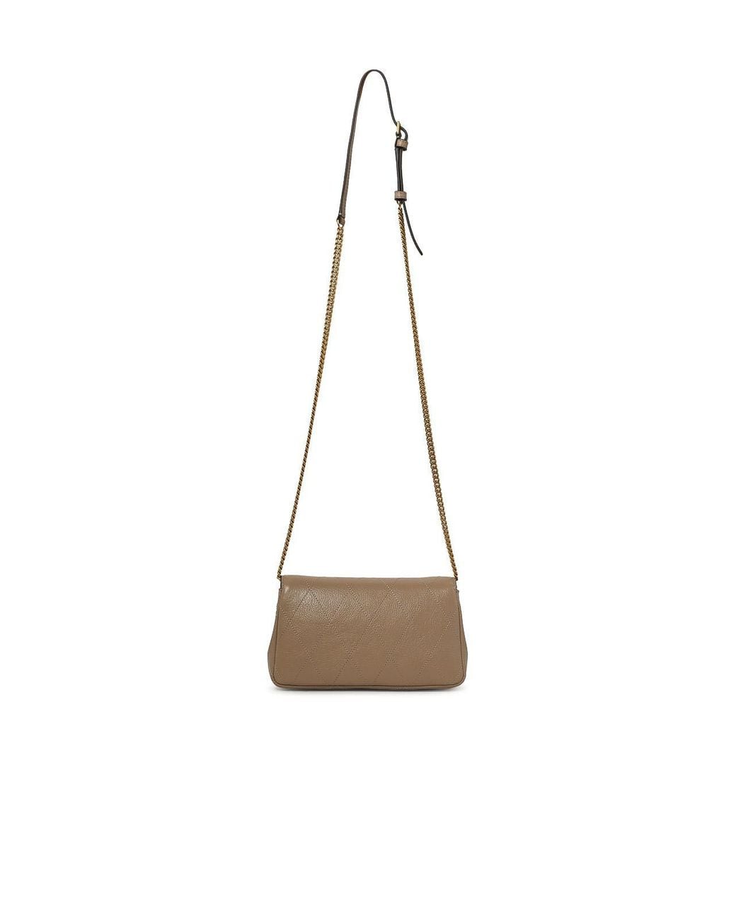 Mini Borsa Charlie Matelass di Tory Burch in White