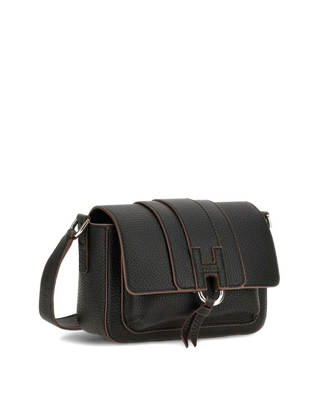 Hogan Black Leather Crossbody Bag