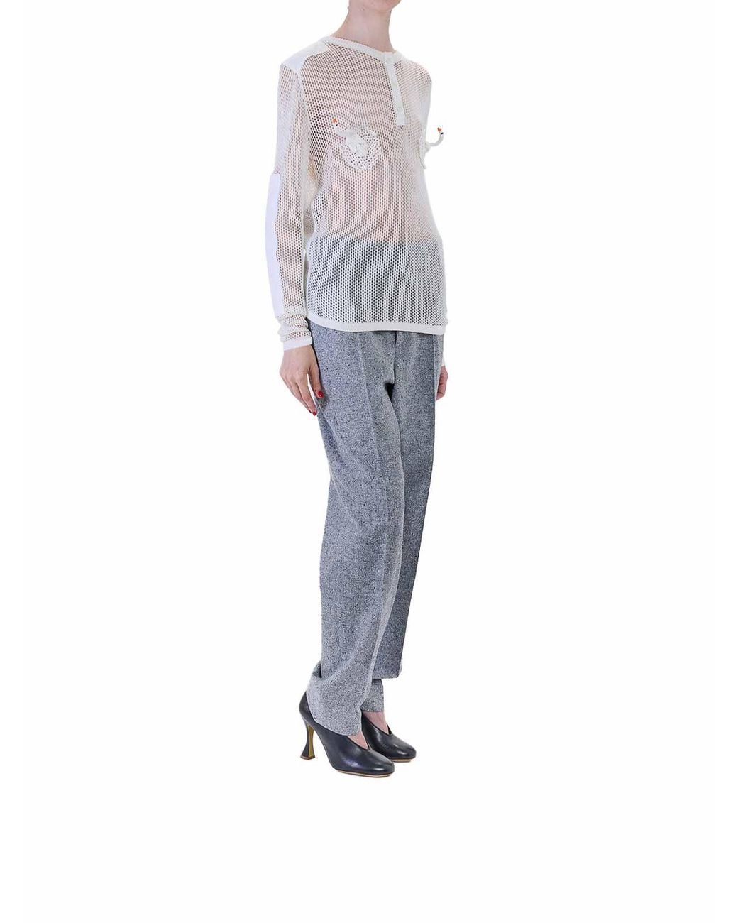 Moschino White Goose Net Shirt