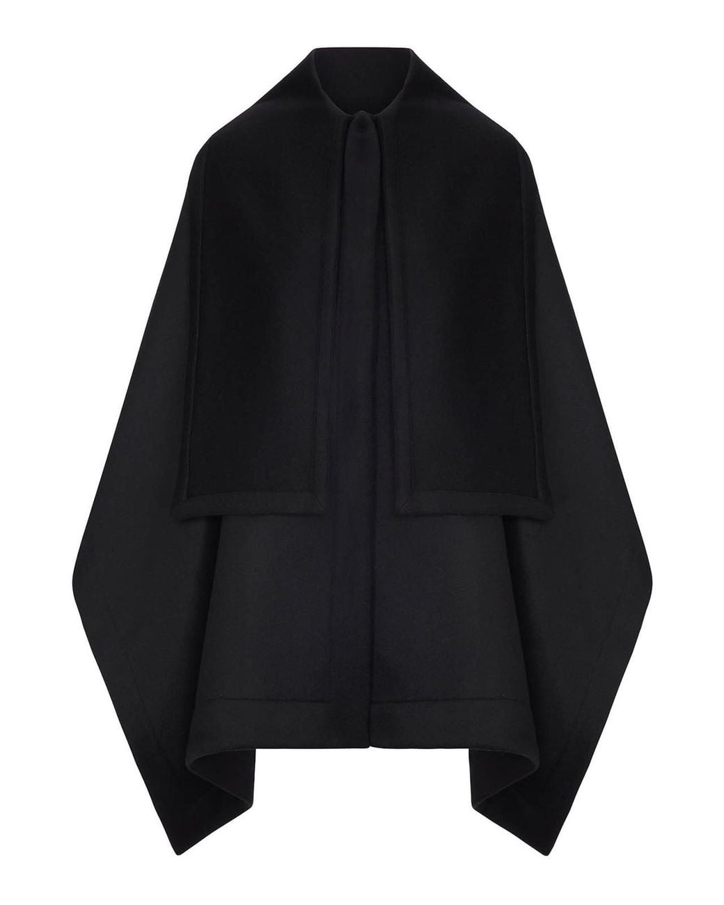 Giorgio Armani Blue Wool Cape With Wide Collar