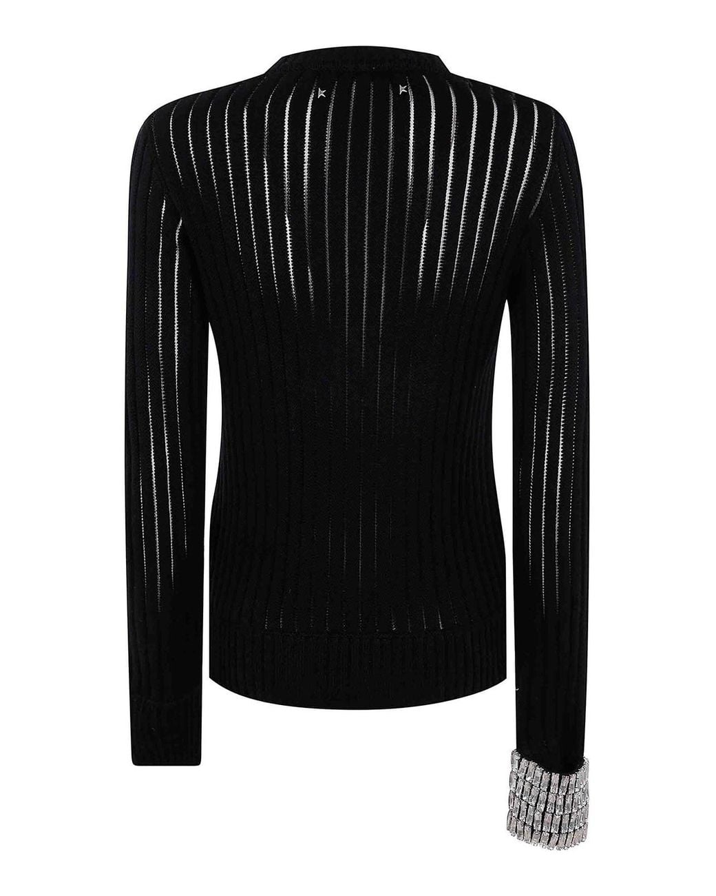 Golden Goose Deluxe Brand Black Crewneck Long Sleeve T-Shirt