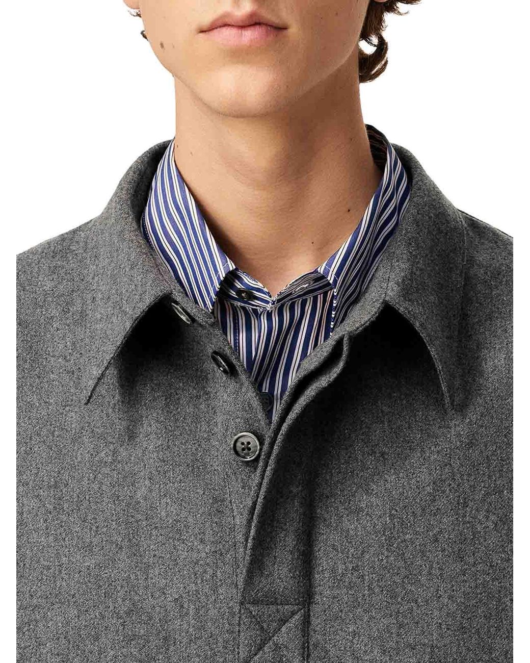 Polo AMI de hombre de color Gray