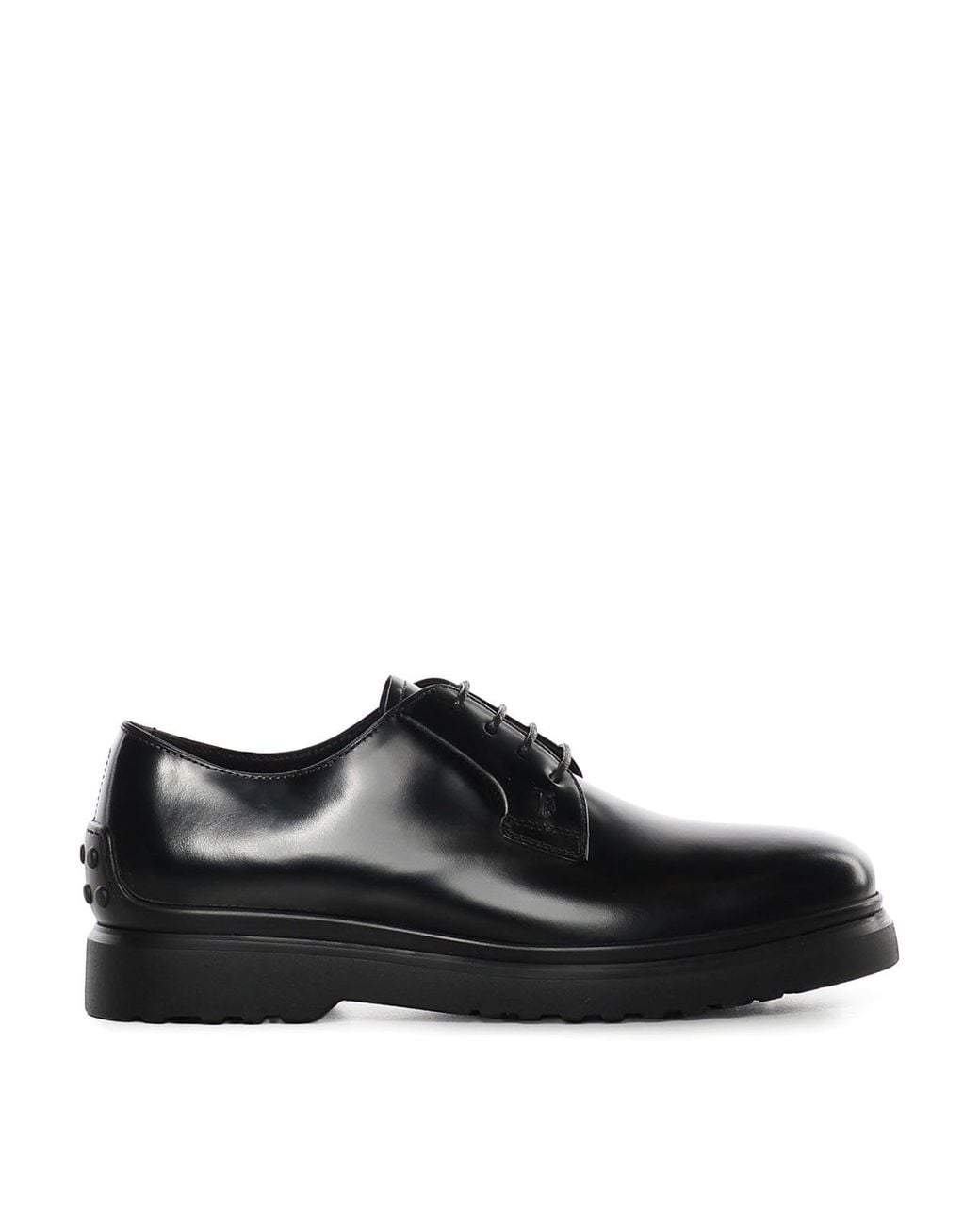 Tod's Black Leather Lace-Ups for men